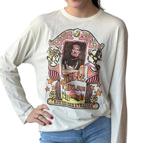 DAYDREAMER Willie Nelson Red Headed Stranger Frame LS Tee Size S New w/o Tag - Picture 4 of 12